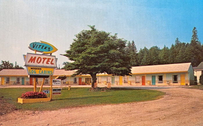 Firehouse Inn (Viteks Motel) - Old Postcard